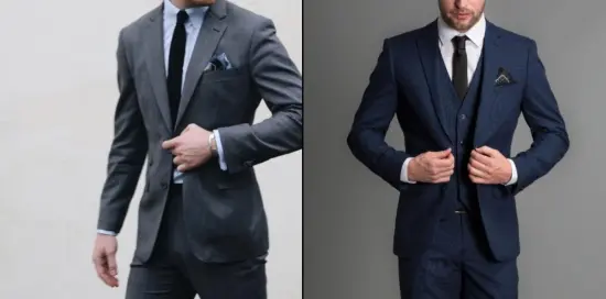 green emerald velvet dress Men's Suit Navy Blue 3 Piece Checked Tailored Fit Formal Dress